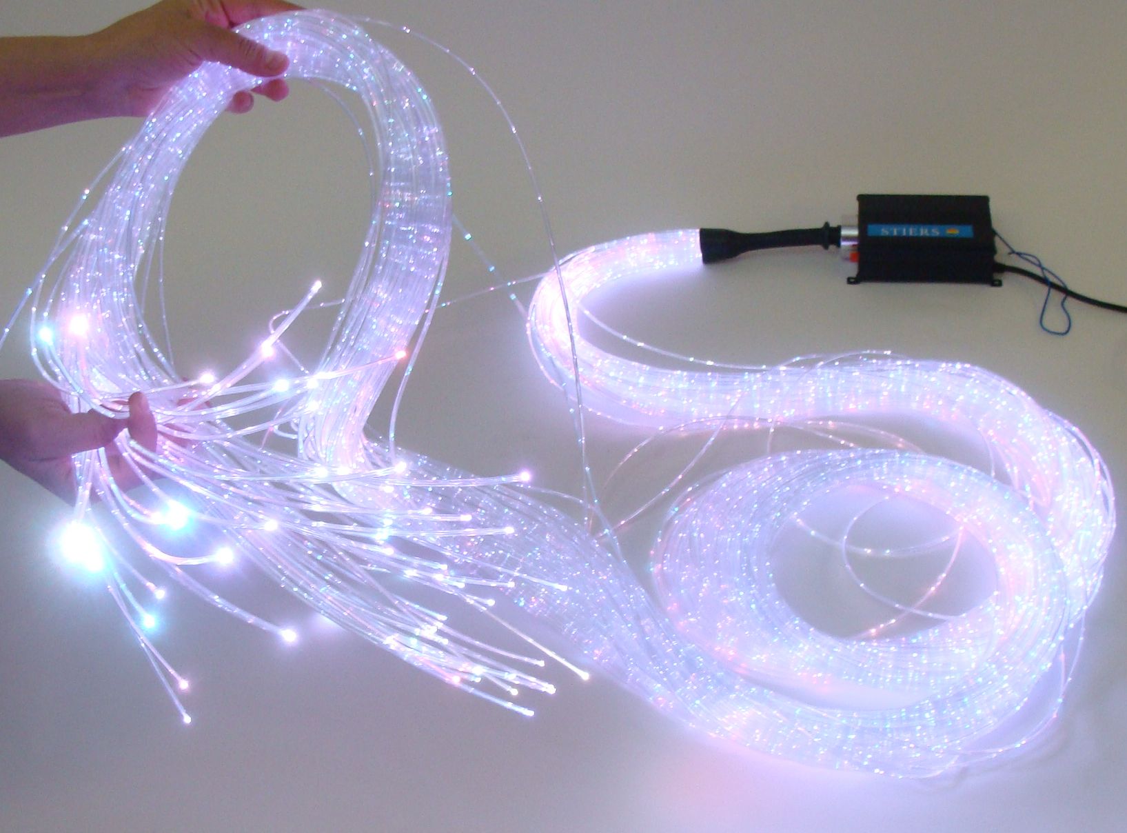 FLEXIBLER LICHTLEITER Glasfaser in Edelstahl  ▒█▒   L = 1600 mm  ▒█▒  HQO  ▒█▒ 